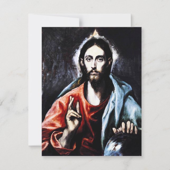 El Greco Christ bénissant les invitations (Devant)