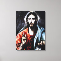 El Greco Christ Segen Leinwand Wrap
