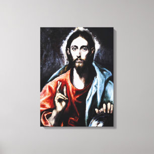 El Greco Christ Segen Leinwand Wrap
