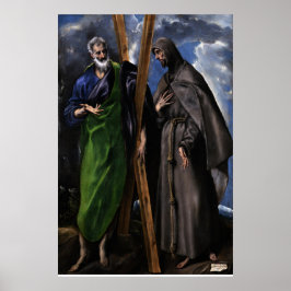 El Greco Christian Jesus Crucifix Painting Print  Poster