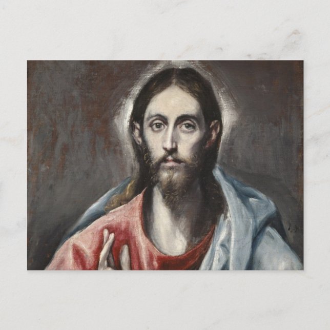 El Greco - Christlicher Segen Postkarte (Vorderseite)