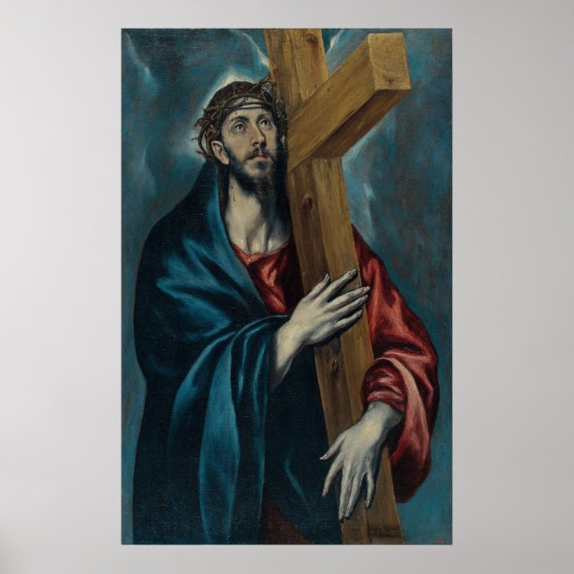 El Greco - Christus, der das Kreuz führt Poster (Vorne)