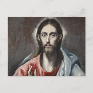 El Greco - Christus segnet Postkarte