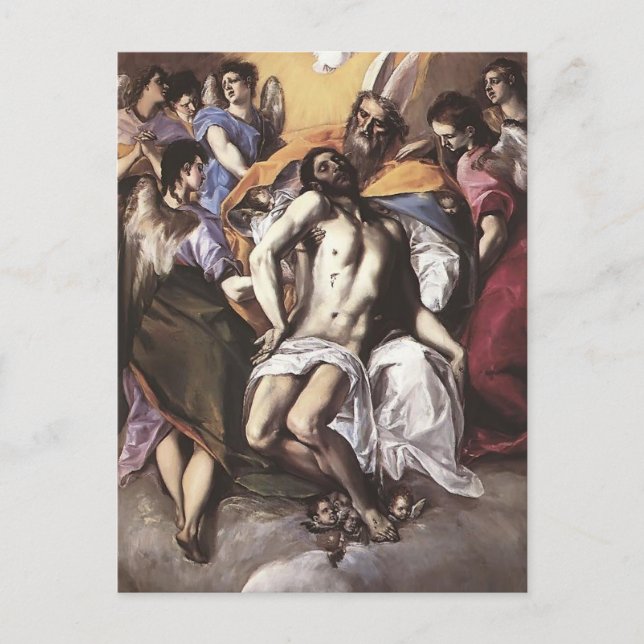 El Greco - Die Heilige Dreifaltigkeit Postkarte (Vorderseite)