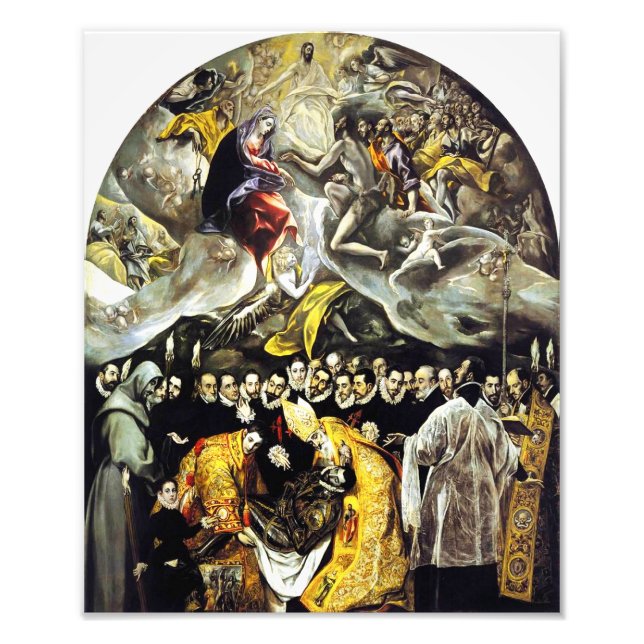 El Greco Grabmal des Grafen von Orgaz Print Fotodruck (Vorne)