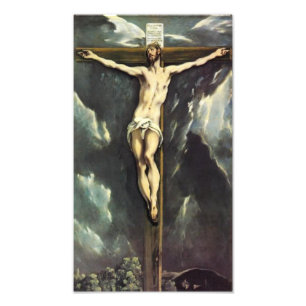 El Greco le Christ sur la copie croisée de photo