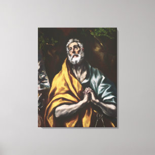 El Greco Repentant Saint Peter Leinwanddruck
