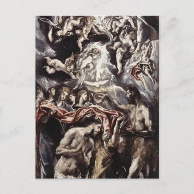 El Greco - Taufe Christi Postkarte (Vorderseite)