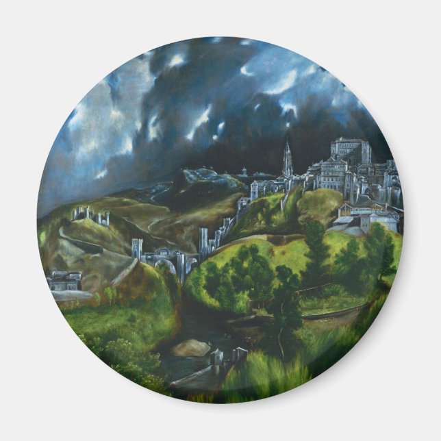 El Greco Vue de Toledo Magnet (Devant)