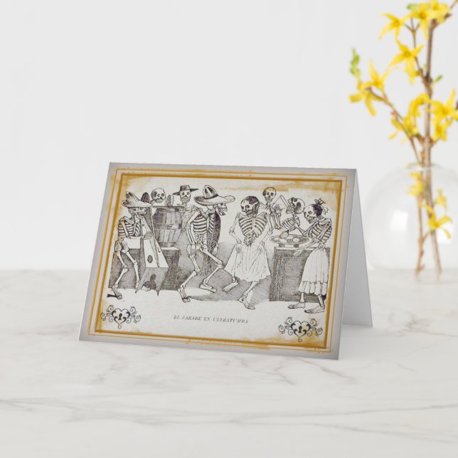 EL jarabe en ultratumba - Dia De Los Muertos Card Karte (Gelbe Blume)