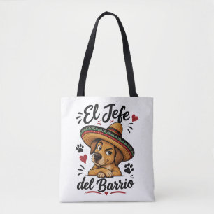 El Jefe del Barrio Lustiger Hund mit Sombrero Tasche