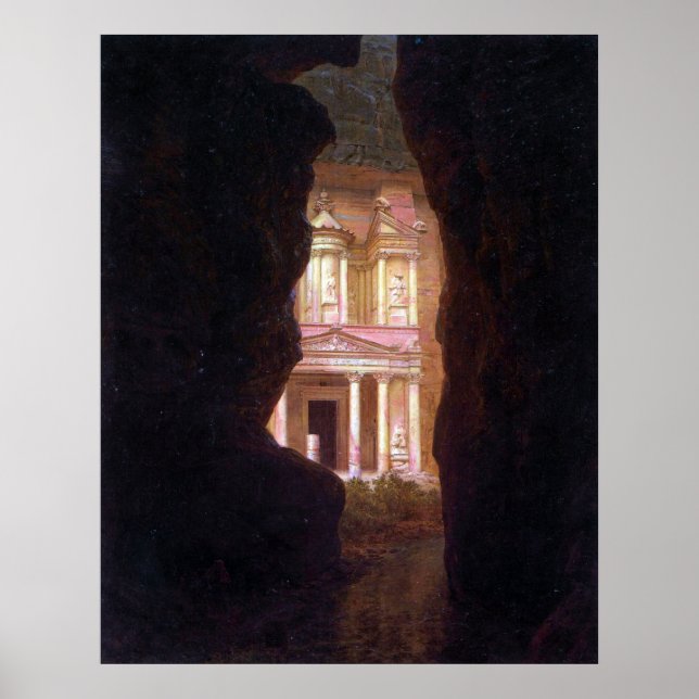 El Khasne, Petra by Frederic Edwin Church Poster (Vorne)