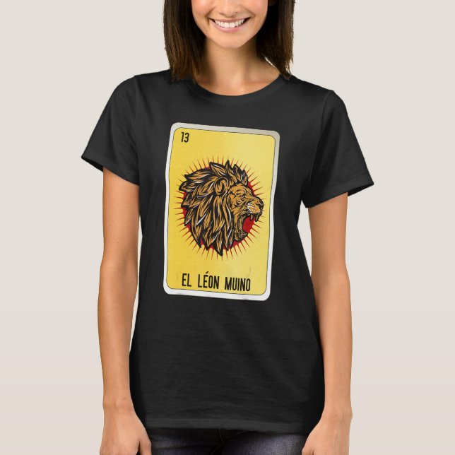 El Leon Muino Mexican Slang Lottery Bingo Cards T-Shirt (Vorderseite)