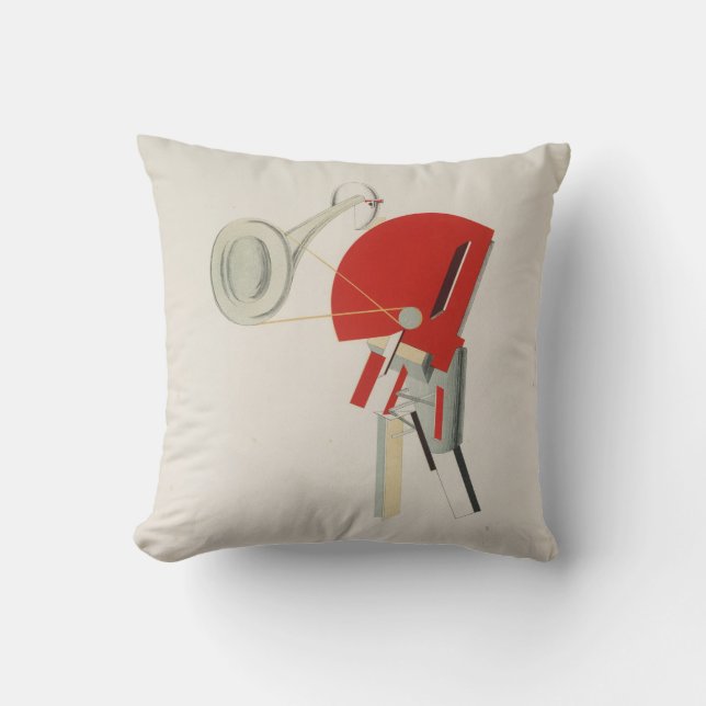 El Lissitzky - Ansager, 1923 Lissitzky Gemälde Kissen (Vorderseite)