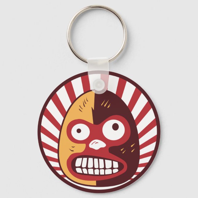 El Loco Mexican Luchador Schlüsselanhänger (Vorderseite)