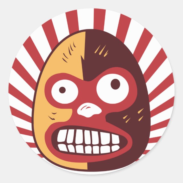 El Luchador Loco Mexican Wrestling Aufkleber (Vorderseite)