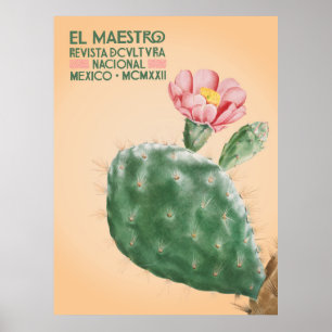 El Maestro Kaktus Druck Mexikanische Botanische Poster