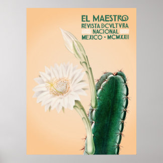 El Maestro Kaktus Druck | Mexikanische Botanische  Poster