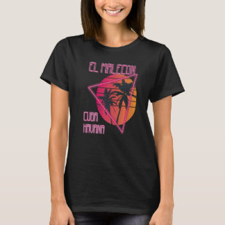 El Malecon Palm Tree Kuba Havana Karibik Premium T-Shirt