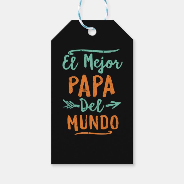 El Mejor Papa Del Mundo Vater Vathers Day Geschenkanhänger (Vorderseite)
