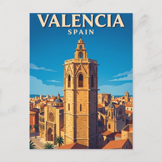 El Micalet Spanien Postkarte (Vorderseite)