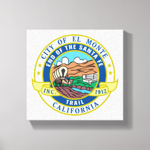 El Monte (Kalifornien) City Siegel Leinwanddruck