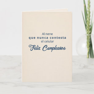 El Nene Que No Contesta Geburtstag Karte