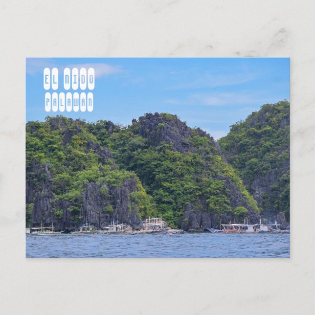 El Nido auf den Philippinen in Palawan Postkarte (Vorderseite)
