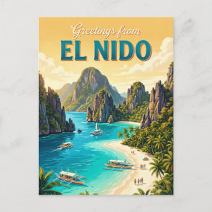 El Nido Philippinen Postkarte