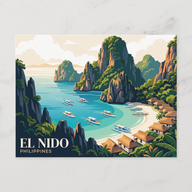 El Nido Philippinen Postkarte (Vorderseite)