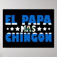 El Papa Mas Chingon El Salvador Flaggen Vater Funn
