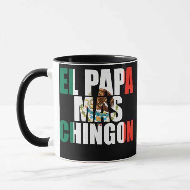 El papa mas chingon Father Fatherhood Fathers day Tasse (Links)