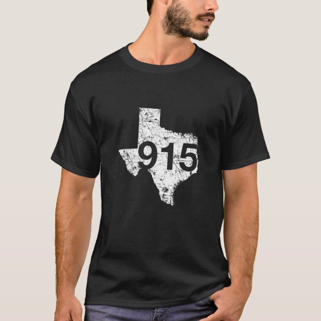 El Paso Area Code 915 Shirt Texas Souvenir Geschen (Vorderseite)