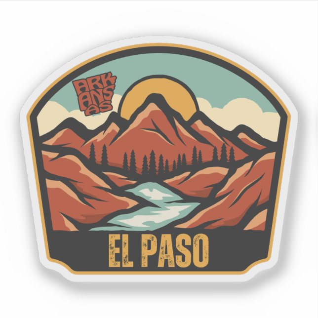 El Paso, Arkansas Aufkleber (Vorderseite)
