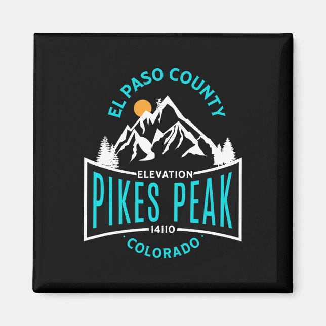 El Paso County Pikes Peak Colorado Klettern  Magnet (Vorne)