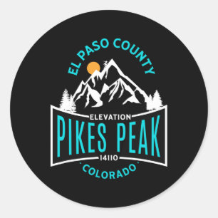 El Paso County Pikes Peak Colorado Klettern Runder Aufkleber