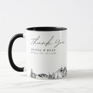 El Paso Hochzeit einfache benutzerdefinierte Kaffe Tasse