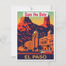 El Paso Save the Date Einladung in Orange