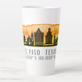 El Paso Skyline Latitude und Länge Milchtasse