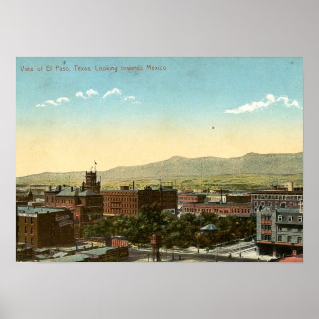 El Paso, Texas 1909 Vintag Poster (Vorne)