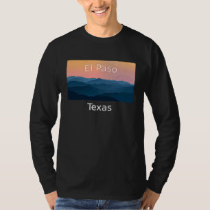 El Paso Texas Bergsonneuntergang Heimatstadt T-Shirt