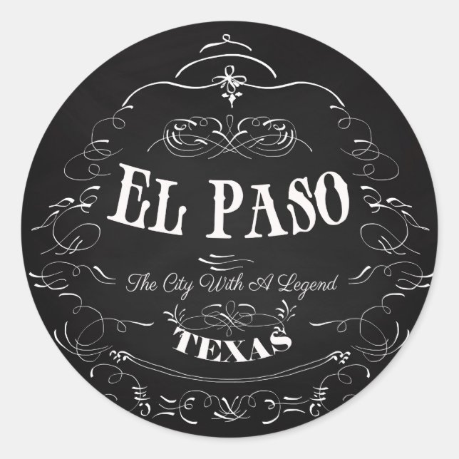 El Paso, Texas - Die Stadt mit einer Legende Runder Aufkleber (Vorderseite)