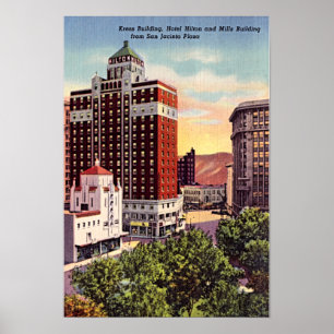 El Paso, Texas im Stadtzentrum gelegenes 1940 Poster