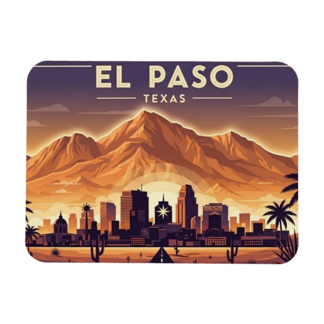 El Paso Texas Reise Magnet (Horizontal)