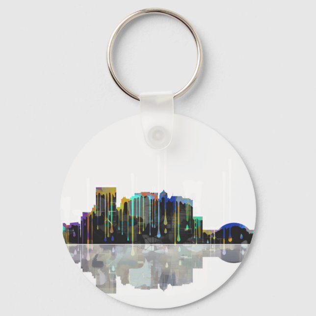 El Paso Texas Skyline Schlüsselanhänger (Vorderseite)