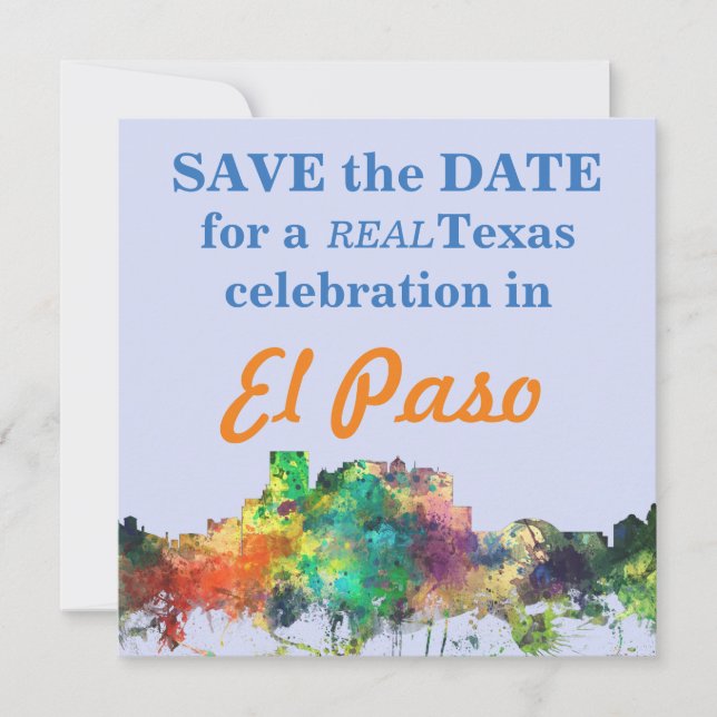 EL PASO, TEXAS SKYLINE SP - EINLADUNG (Vorderseite)