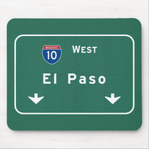 El Paso Texas tx Autobahn-Autobahn-Straße: Mousepad