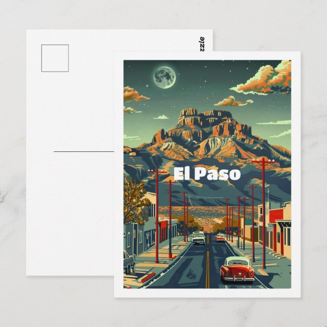 El Paso Texas USA Der berühmte Reiseplatz Postkarte (Vorne/Hinten)