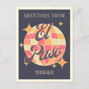 El Paso Texas USA Retro Vintage Karte
