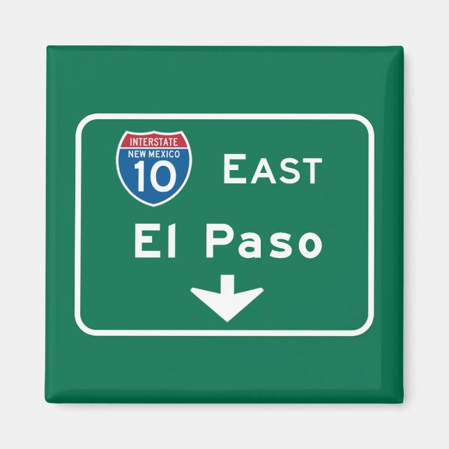 El Paso, TX Road Sign Magnet (Vorne)
